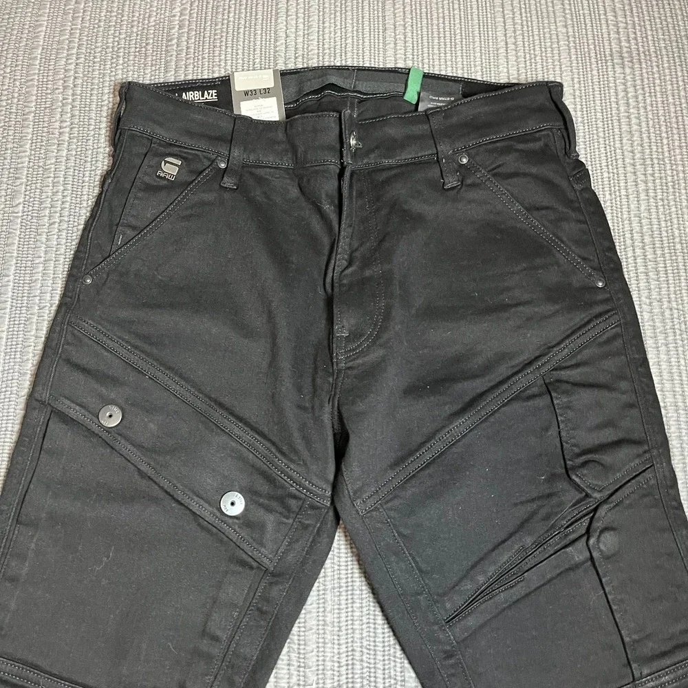 G-Star RAW Airblaze 3D Skinny Cargo Jeans 33x32‎ Black Super Stretch NWT